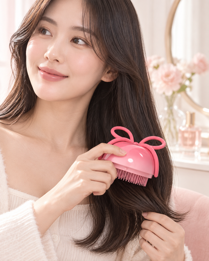 MEDICUBE Ribbon Cherry Glass Hair Brush lifestyle use