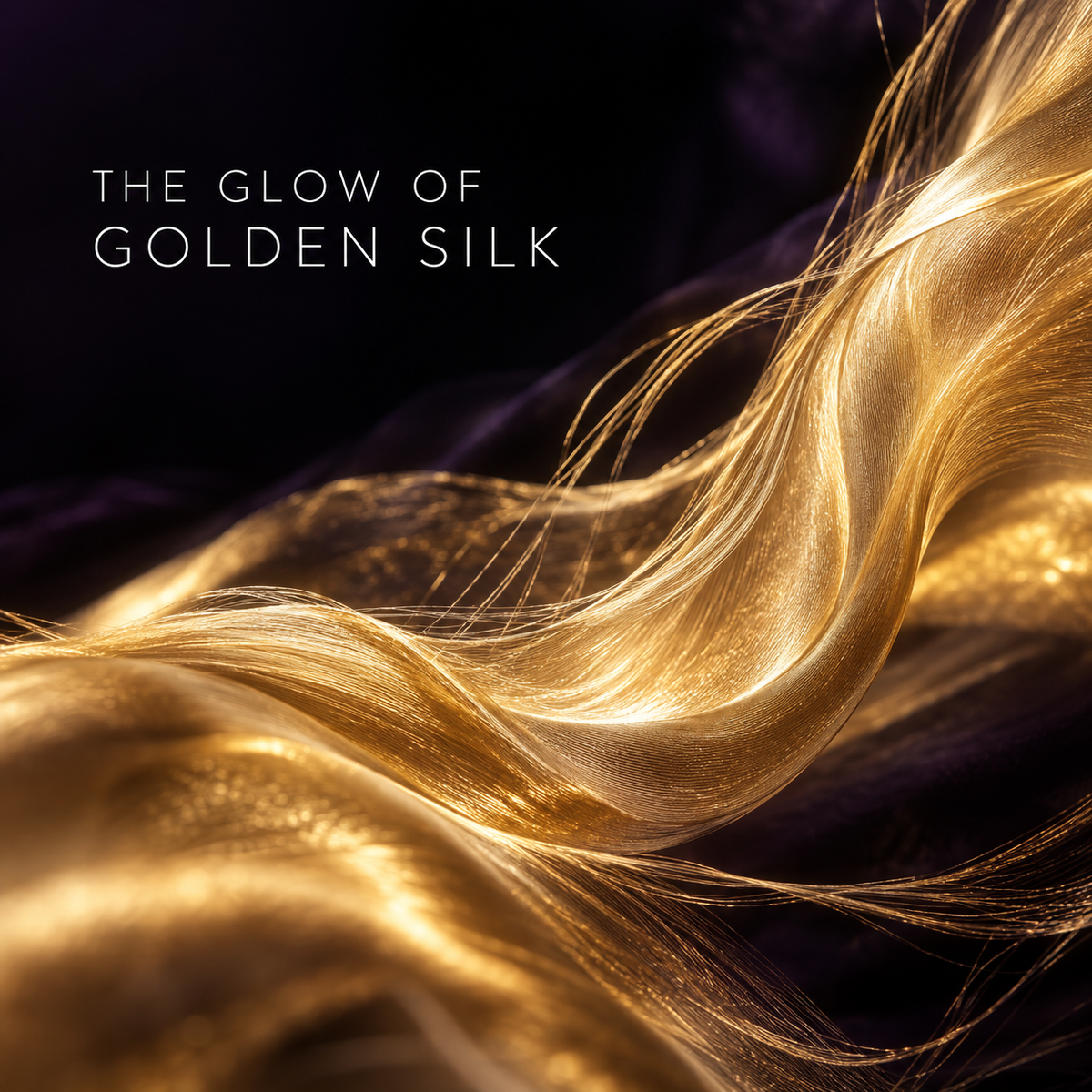 Golden Silk ingredient concept for luminous hair
