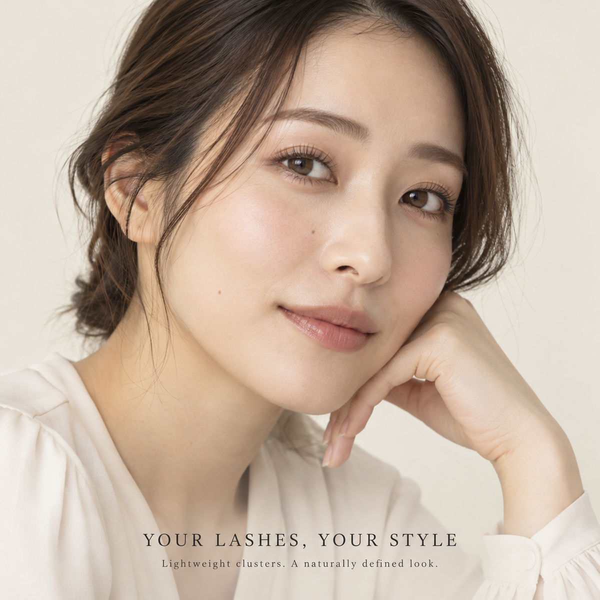 1 Second Lashes illustrative Japanese model styling