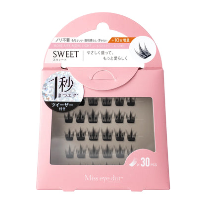 Miss eye d'or 1 Second Lashes - Sweet Black, 30 clusters