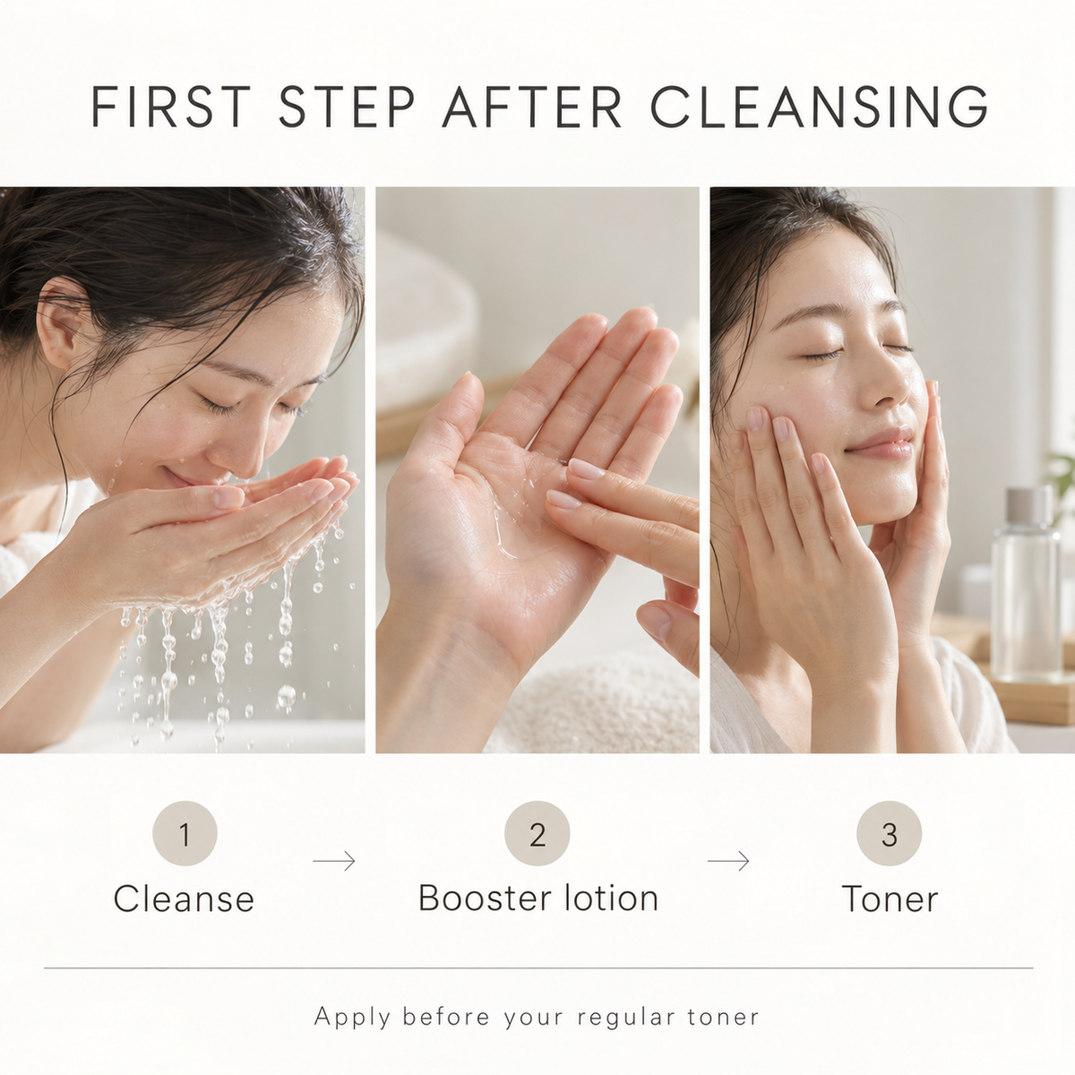 Use after cleansing and before toner