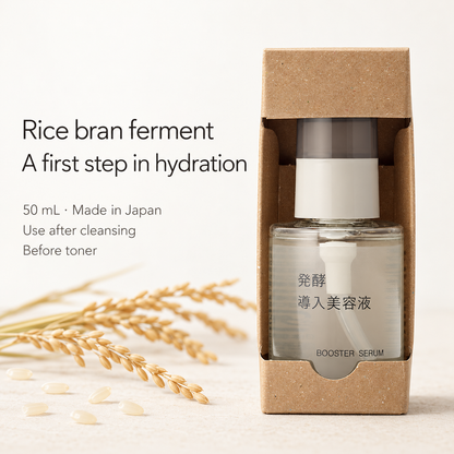 Rice bran ferment and use before toner
