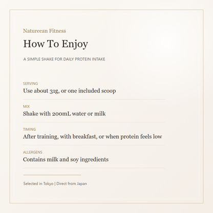 Naturecan Fitness Matcha Whey Protein how to enjoy