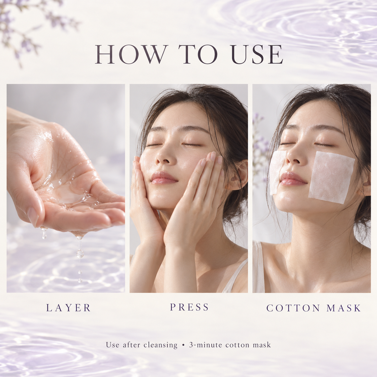 How to use naturie Hatomugi toner on face