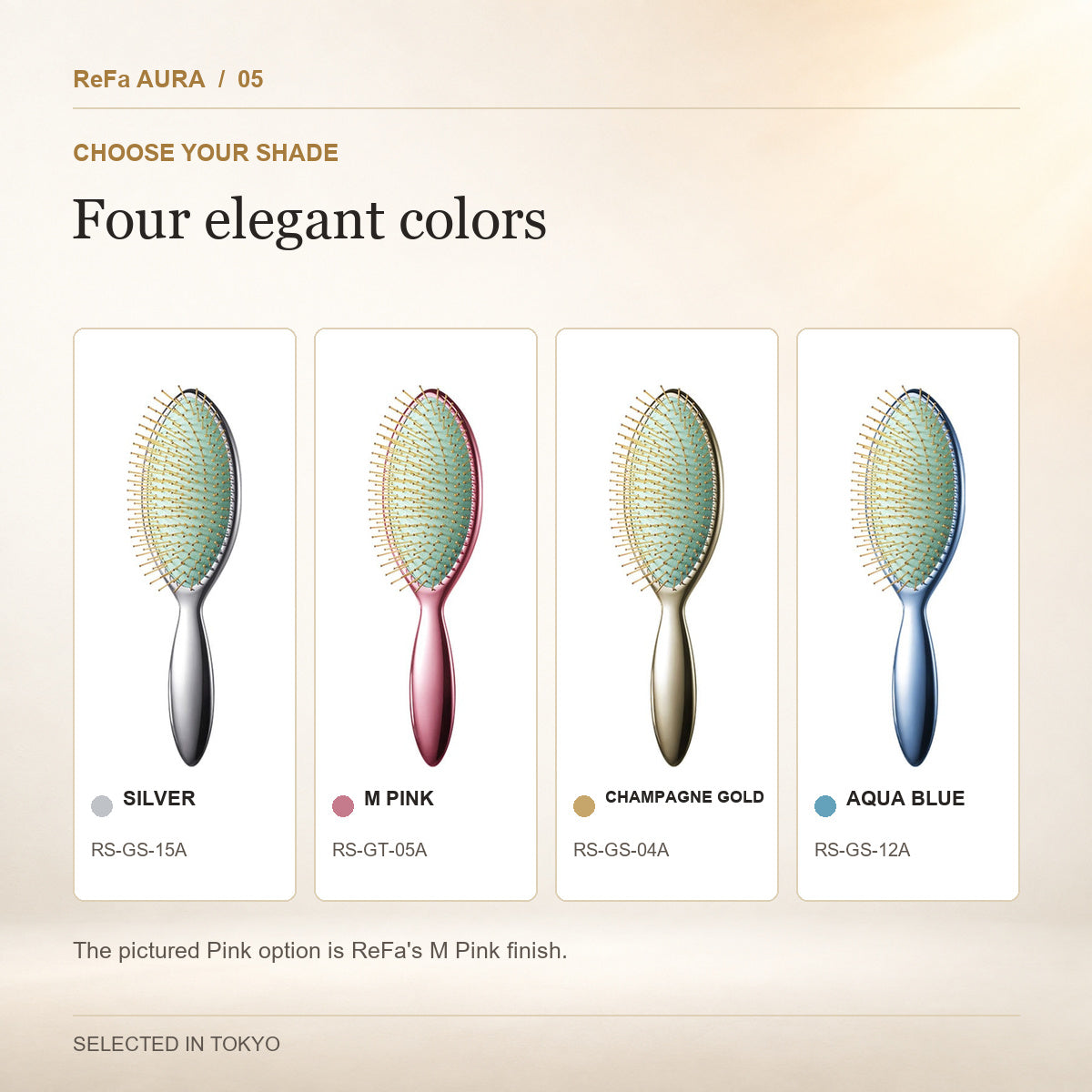 ReFa AURA quatro cores Prata, M Rosa, Champagne Ouro, Aqua Azul