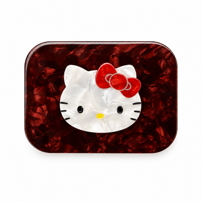 Hello Kitty shell-look pocket mirror in Bordeaux