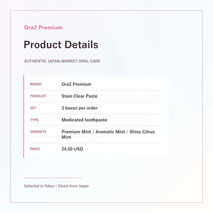 Ora2 Premium Stain Clear Paste product details