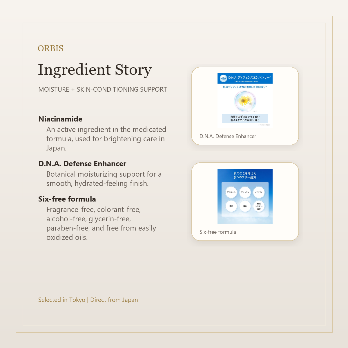 ORBIS Wrinkle Bright UV Protector N ingredients and formula image