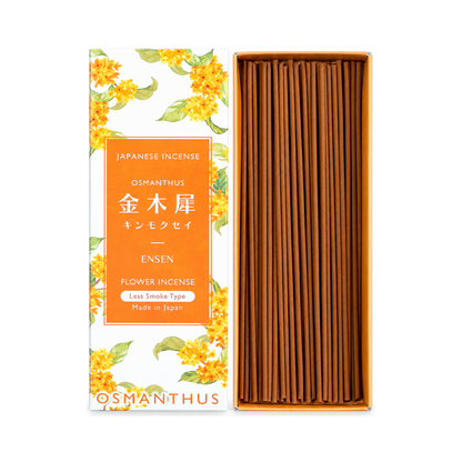 ENSEN Osmanthus Incense Sticks | Baixo fumo | 60-Stick Box — produto em um fundo branco