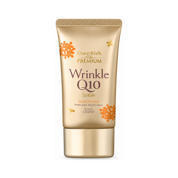 KOSÉ CoenRich The Premium Medicated Wrinkle White Hand Cream – Osmanthus, 60 g — produto em fundo branco
