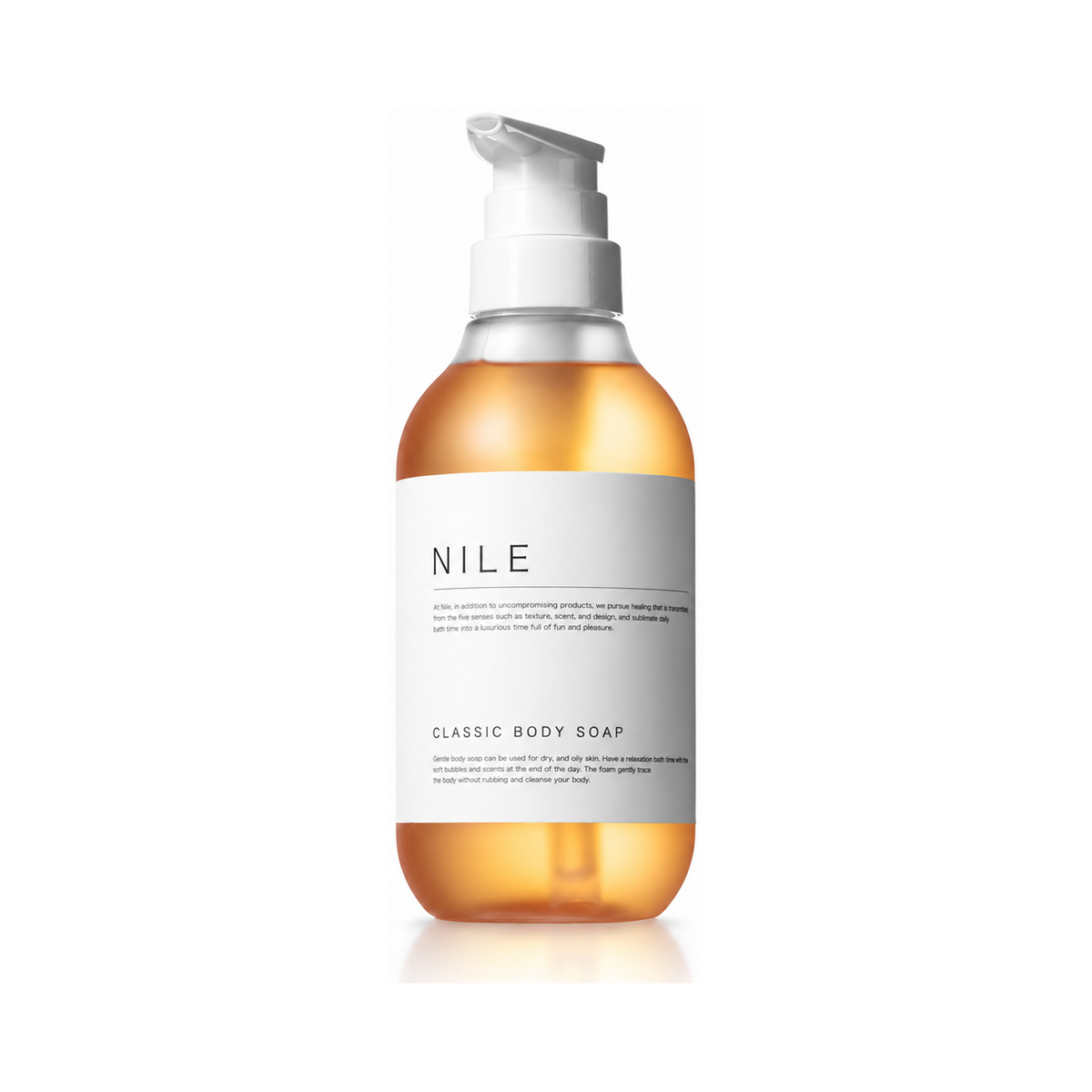 Óleo de Duche NILE Classic Body Soap – 400 ml, 5 Fragrâncias — produto sobre fundo branco