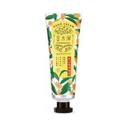 YURURITO Kinmokusei Osmanthus Hand Cream 40 mL — produto em um fundo branco