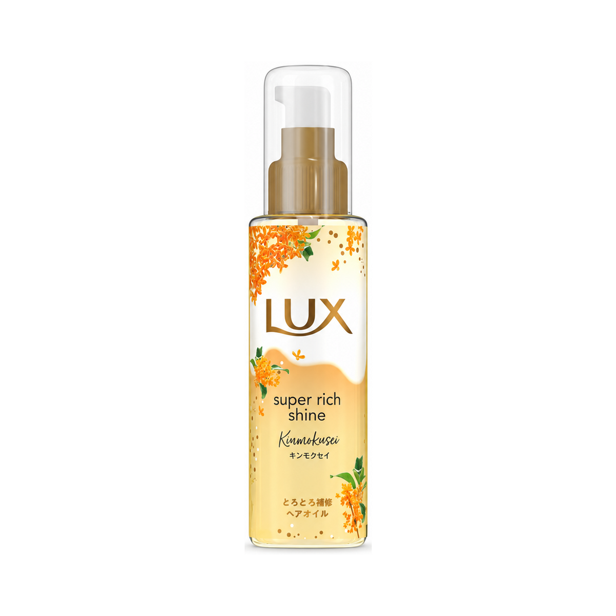 Óleo de Cabelo LUX Super Rich Shine Torotoro Kinmokusei Leave-In Treatment 75 ml — produto em fundo branco