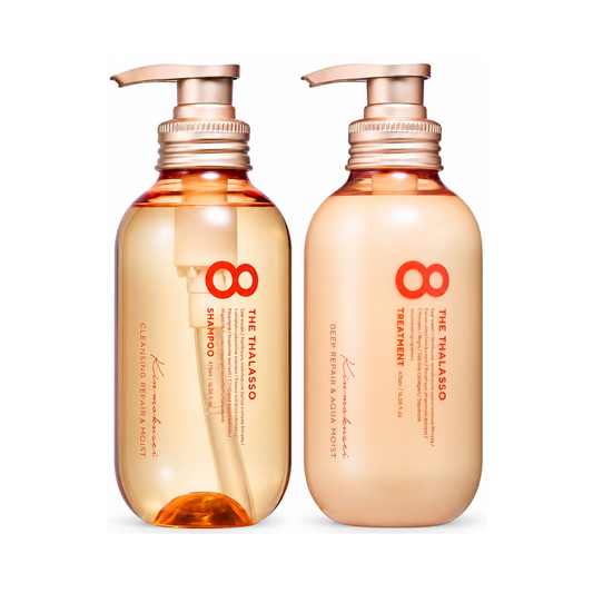 8 THE THALASSO Moist Shampoo & Hair Treatment Kinmokusei Limited Kit — product on a white background