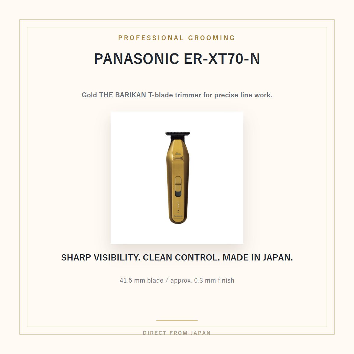 Panasonic ER-XT70-N Pro T-Blade Trimmer Gold THE BARIKAN overview
