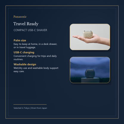 Panasonic LAMDASH PALM IN ES-PV70-A travel ready compact USB-C shaver