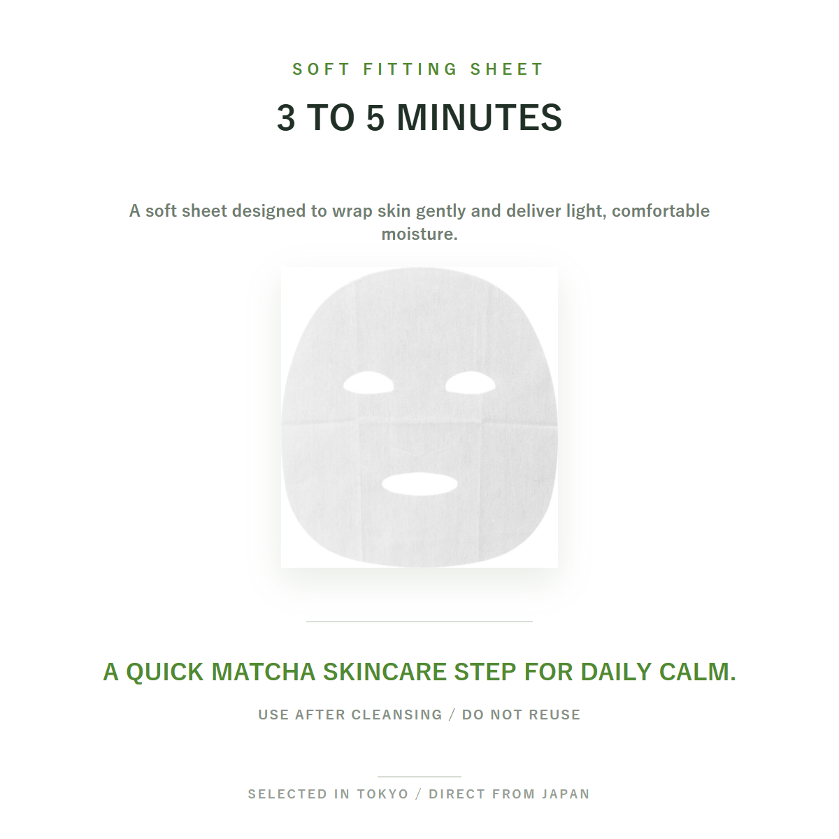 pdc Wafood Made Uji Matcha Mask N 10 Sheets soft fitting sheet mask