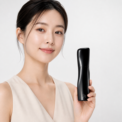 Japanese model holding POLA B.A Lotion 7