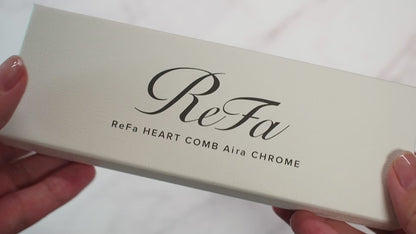 ReFa COEUR PEIGNE Aira CHROME | Peigne pliant japonais haut de gamme en chrome noir