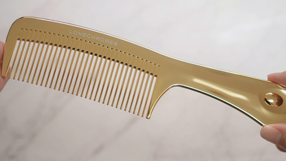LOVE CHROME (R) K24GP TETSUKI GOLD | 24K Gold Japanese Handle Comb