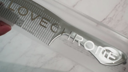 LOVE CHROME (R) F TETSUKI SILVER | Japanese Handle Hair Comb