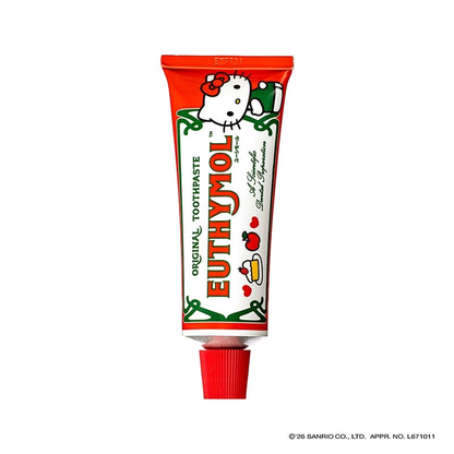 EUTHYMOL Hello Kitty toothpaste tube, vertical view