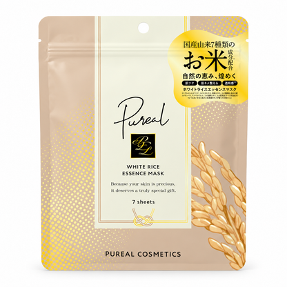 Pureal White Rice Essence Mask retail pouch, 7 sheets