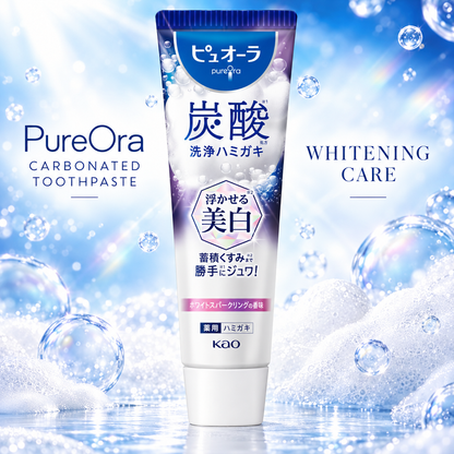 PureOra whitening carbonated toothpaste hero