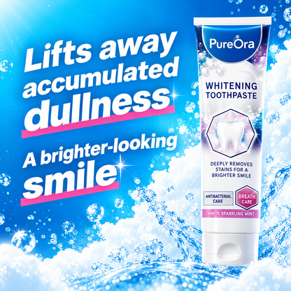 PureOra whitening care and sparkling foam