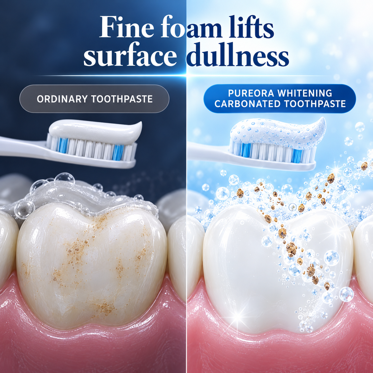 PureOra whitening foam comparison
