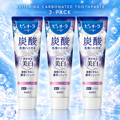 PureOra whitening carbonated toothpaste 3-pack