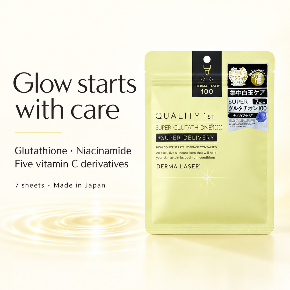 Glutathione niacinamide and five vitamin C derivatives