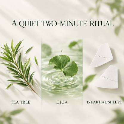 Tea tree, CICA and two-minute partial care