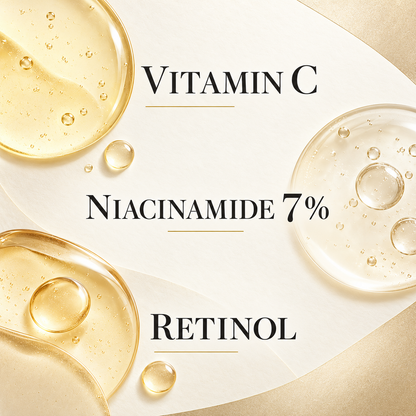 Vitamin C, 7% niacinamide and retinol formula