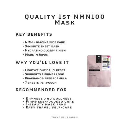 Quality 1st Derma Laser Super NMN100 Mask key benefits