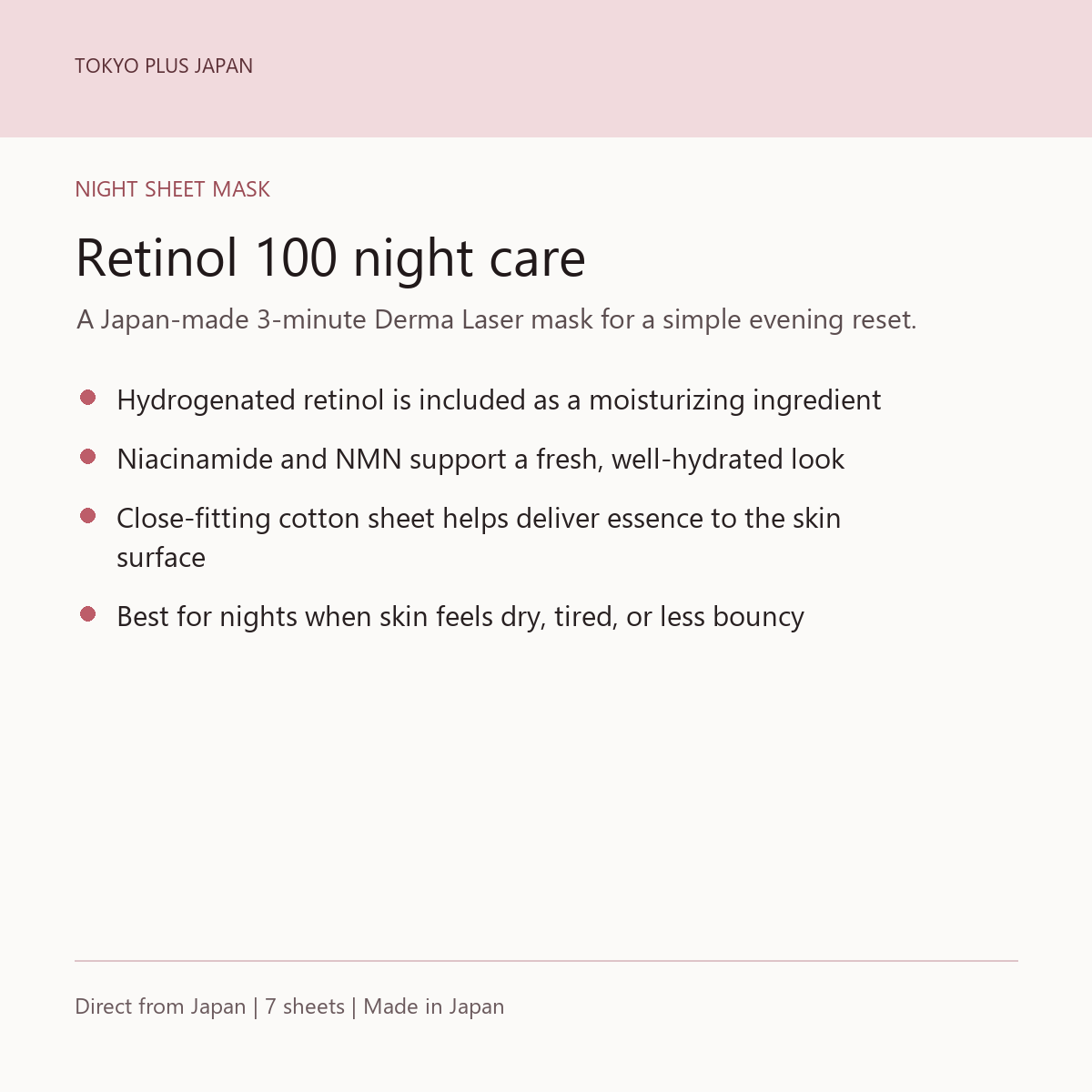 Quality 1st Derma Laser Super Retinol 100 Mask key benefits