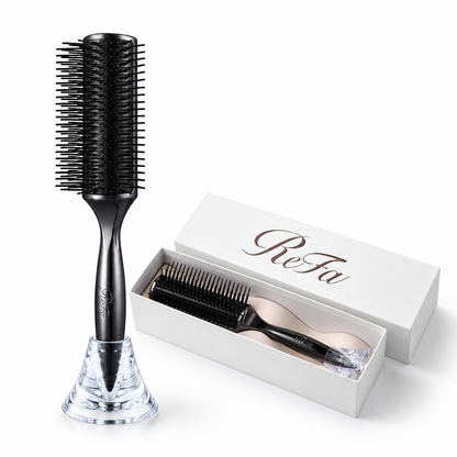 ReFa ARC BRUSH black with authentic horizontal retail box and clear stand; no shopping bag