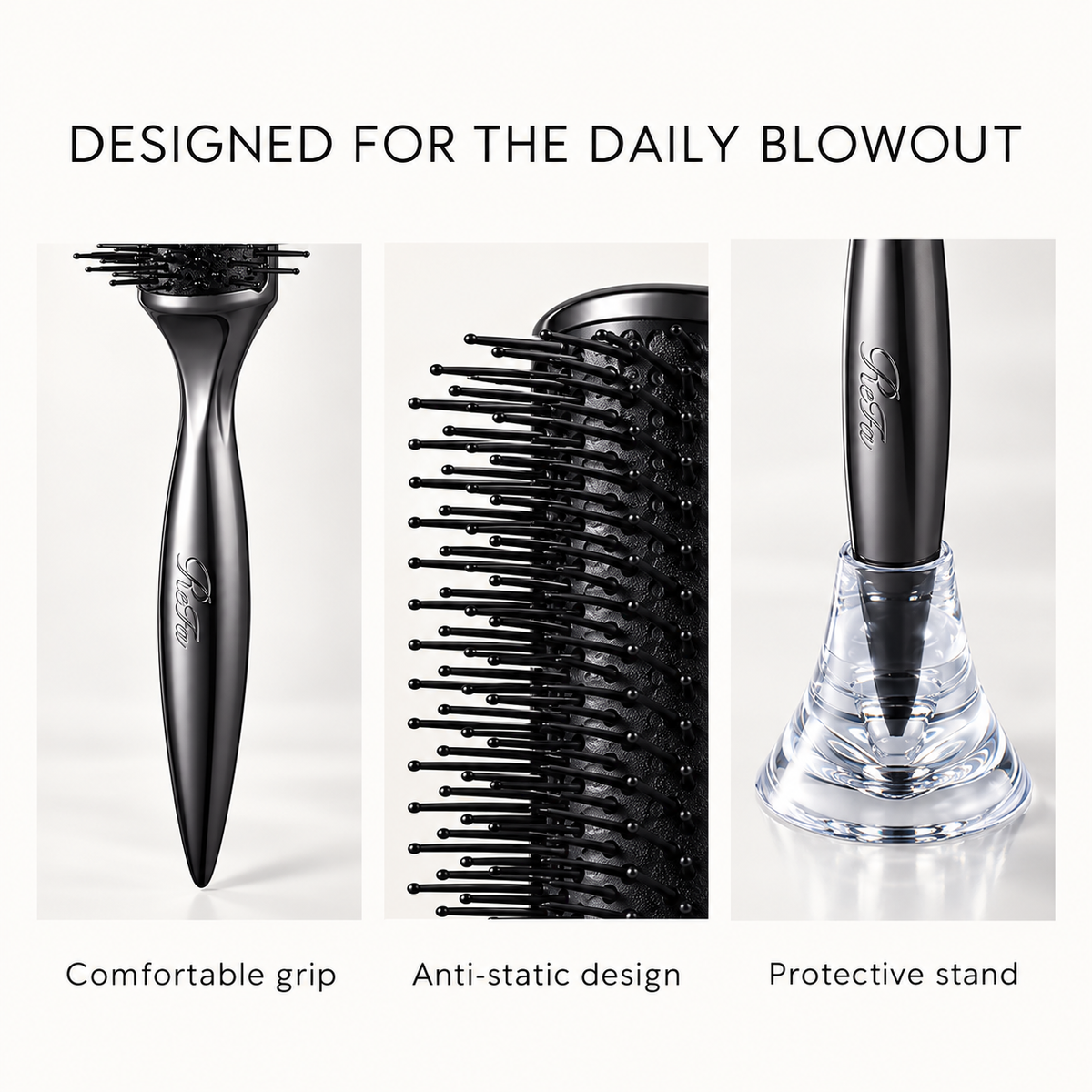 ReFa ARC BRUSH pin and handle details