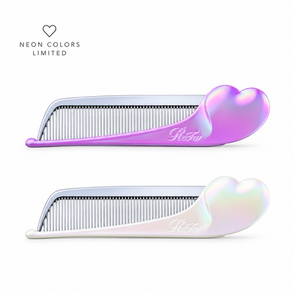 ReFa HEART COMB Aira Neon Purple and Neon White with limited label