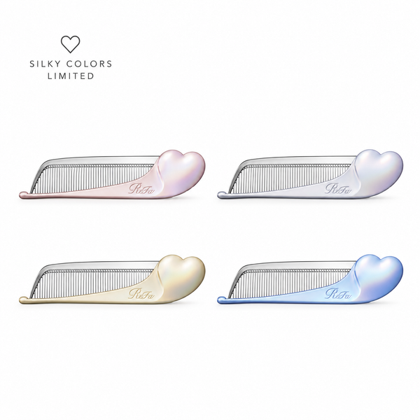 ReFa HEART COMB Aira Silky Pink, Silver, Gold and Blue with limited label
