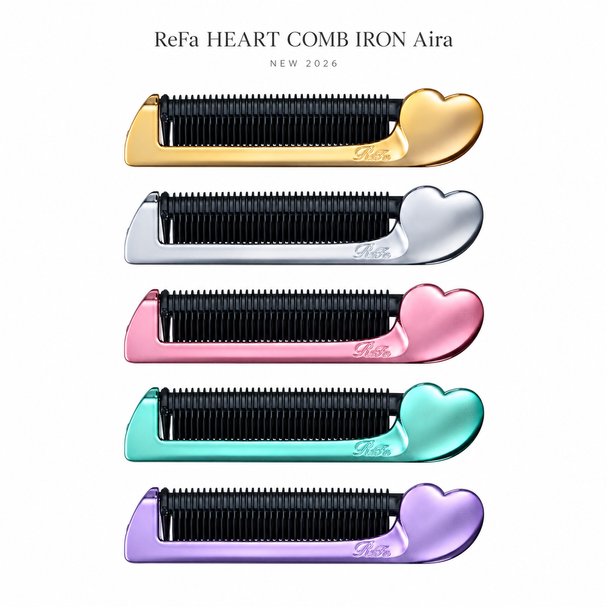 ReFa HEART COMB IRON Aira 2026 five colors