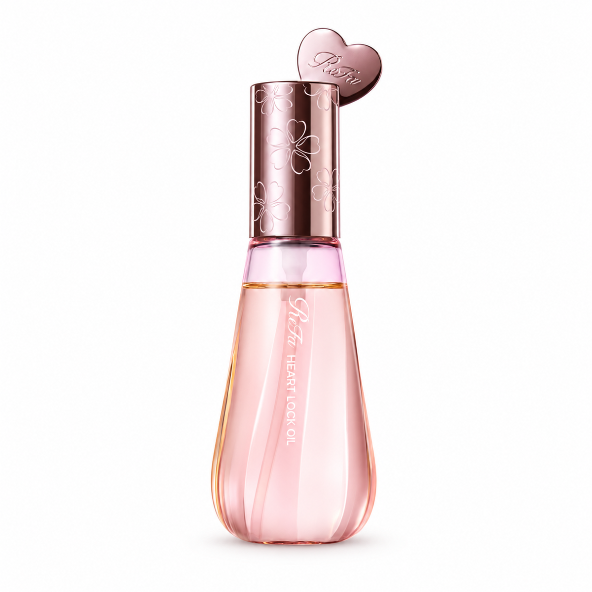 ReFa HEART LOCK OIL MOIST 90mL pink heart-design bottle on white