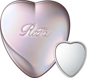 ReFa HEART MIRROR Silky pink — one mirror, two views