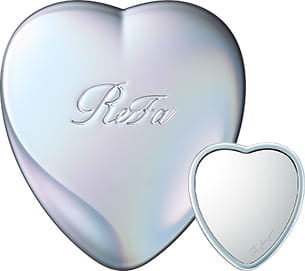 ReFa HEART MIRROR Silky silver — one mirror, two views