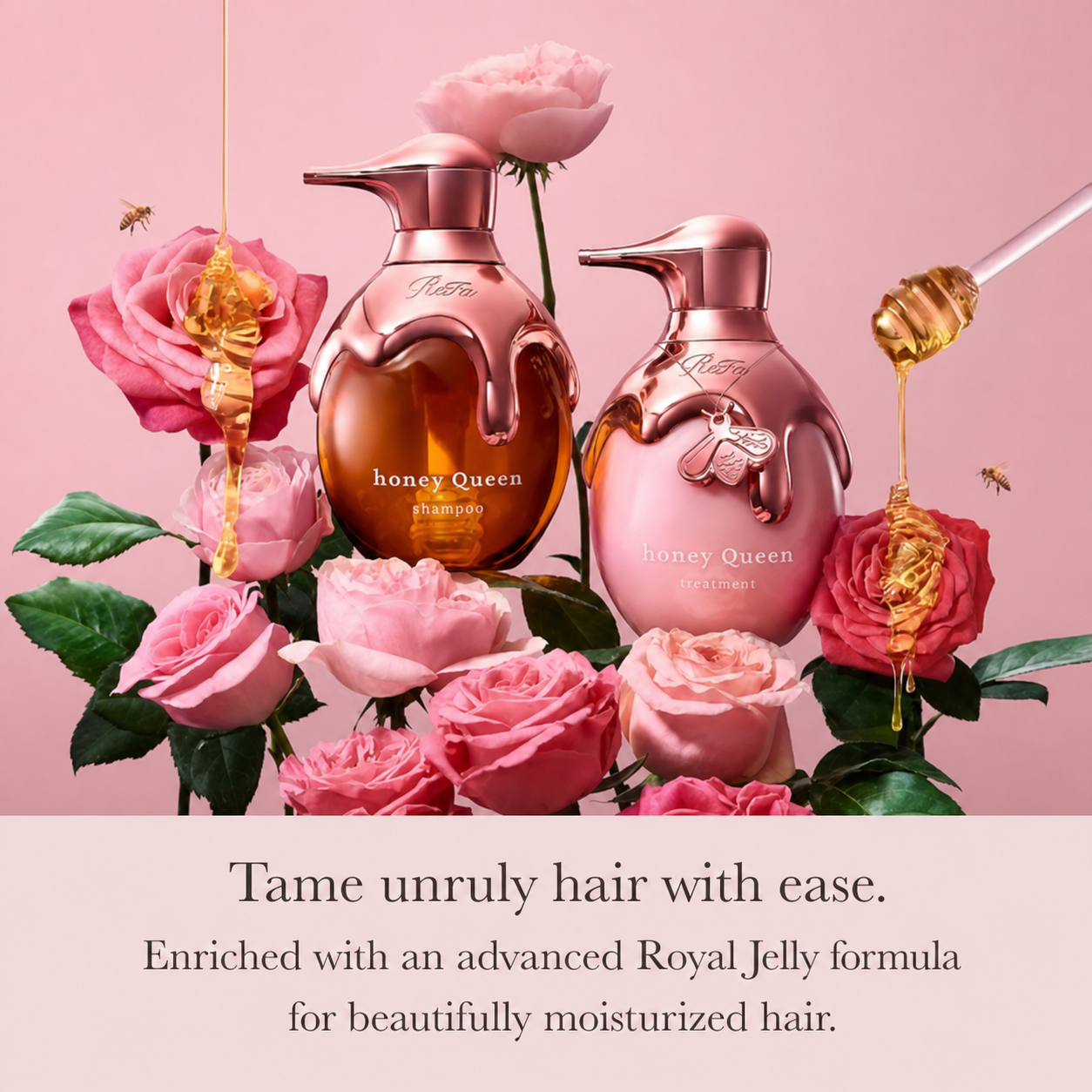 ReFa HONEY QUEEN ROSE unruly hair care