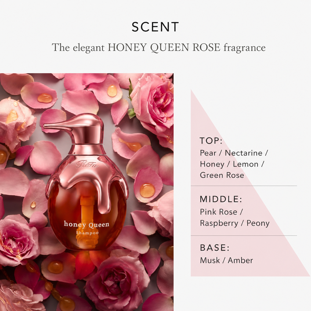 ReFa HONEY QUEEN ROSE shampoo and treatment how to use