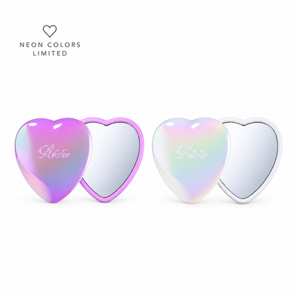 ReFa HEART MIRROR Neon Purple and Neon White with limited label
