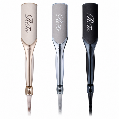 ReFa POWER STRAIGHT IRON PRO color variations White Gold and Black without paper bags