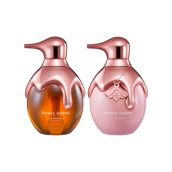 ReFa HONEY QUEEN ROSE Shampoo & Tratamento Set 500mL / 500g em um fundo branco limpo