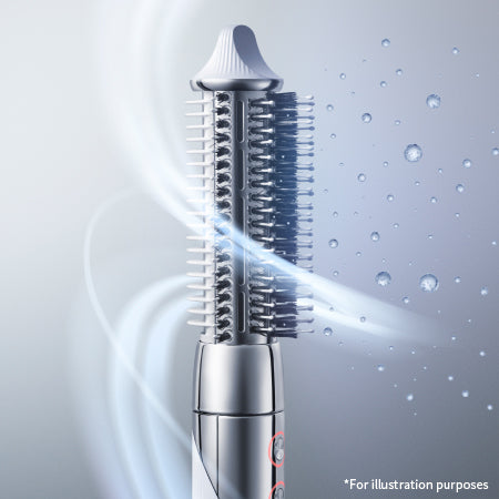 Curl Brush attachment with pig and nylon bristles
